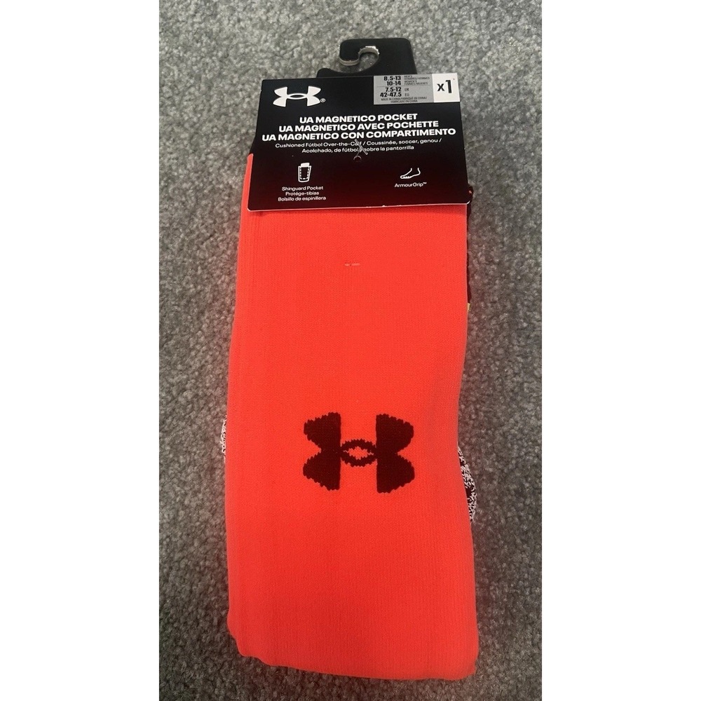Under Armor Unisex Cushioned Shin Guard Pocket Armor Grip Socks New